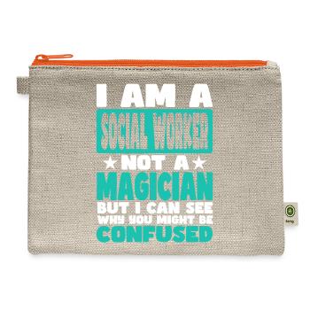 Social Worker - Hemp Carry All Pouch - natural/orange - Front