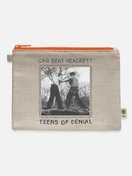 Car Headrest - Hemp Carry All Pouch - natural/orange