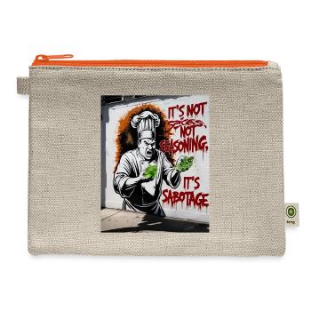 Cilantro – Not Seasoning But Sabotage - Hemp Carry All Pouch - natural/orange - Front