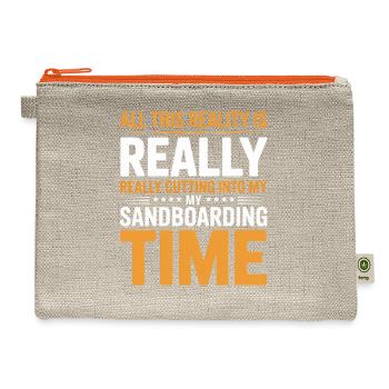  All This Reality Is Cutting Into My Summer - Hemp Carry All Pouch - natural/orange - Front