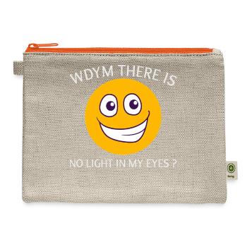 No Light In My Eyes Emo ji - Hemp Carry All Pouch - natural/orange - Front