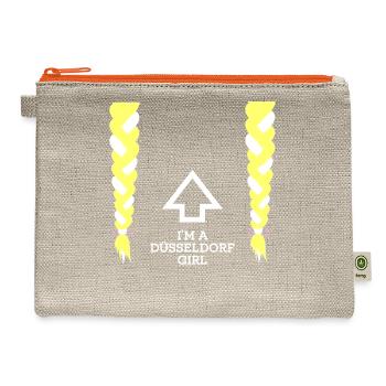 I'm A Düsseldorf Girl  - Hemp Carry All Pouch - natural/orange - Front