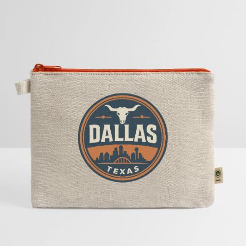 Vintage Dallas Texas Western Skyline Retro Cowboy - Hemp Carry All Pouch