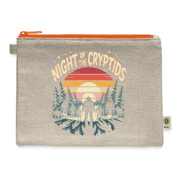 Cryptozoology Night Of The Cryptids - Hemp Carry All Pouch - natural/orange - Front