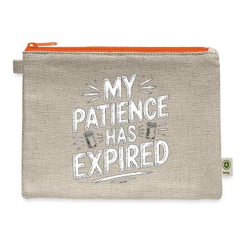 Retail Pharmacist My Patience Has Pharmacy Care - Hemp Carry All Pouch - natural/orange - Front