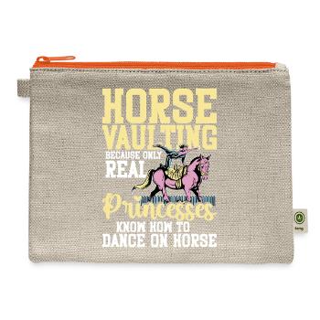  Horse Vaulting Equipment Artistic Equestrian - Hemp Carry All Pouch - natural/orange - Front