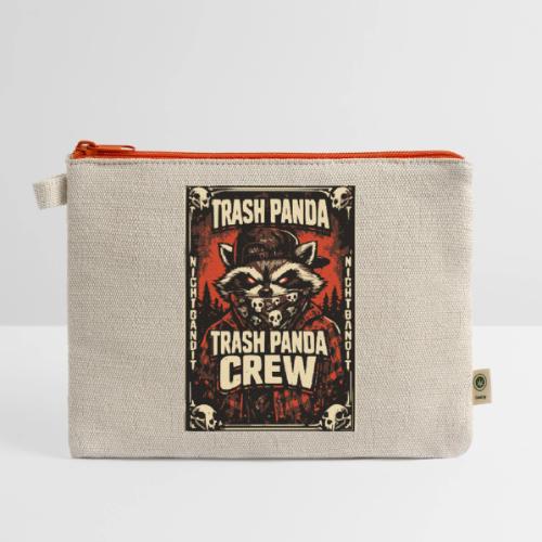 Midnight Forager Raccoon Mushroom Hunter - Hemp Carry All Pouch
