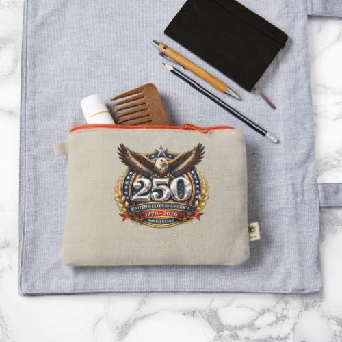 American Eagle USA 250th Anniversary 1776–2026 - Hemp Carry All Pouch