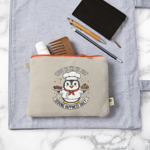 cute Penguin Chef-Funny Cartoon Daily Happiness - Hemp Carry All Pouch