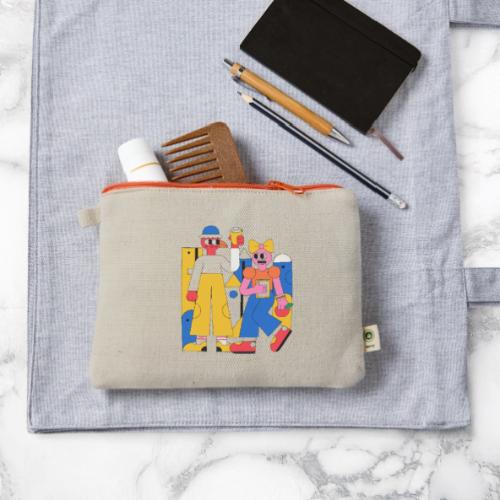 Bold Geometric Duo Pop Art - Hemp Carry All Pouch