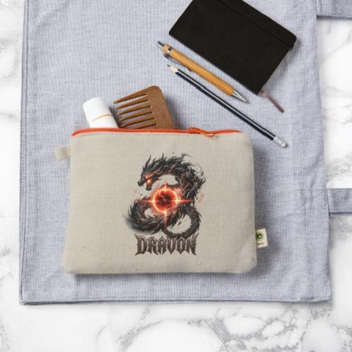 Dravon Fire Dragon Dark Fantasy Graphic T-Shirt - Hemp Carry All Pouch