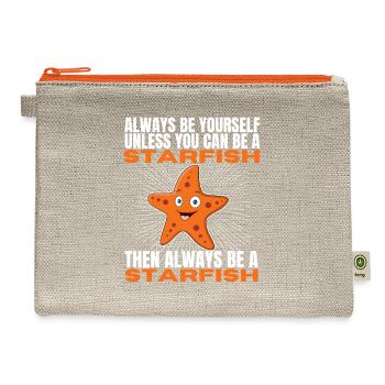 Be a Starfish: Shine Self - Hemp Carry All Pouch - natural/orange - Front