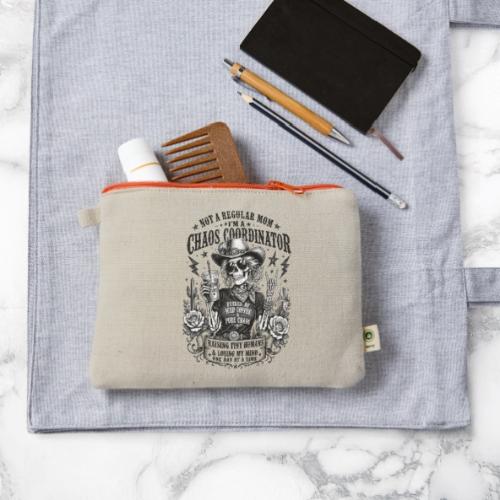 Chaos Coordinator Mom Skeleton Cowgirl - Hemp Carry All Pouch