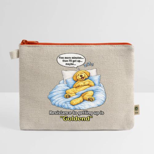 Funny Goldendoodle Sleeping design. - Hemp Carry All Pouch