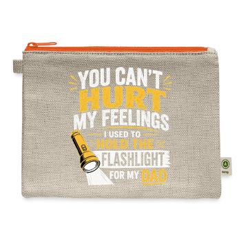 Funny sarcastic Mechanic Dad Garage Humor Quote - Hemp Carry All Pouch - natural/orange - Front