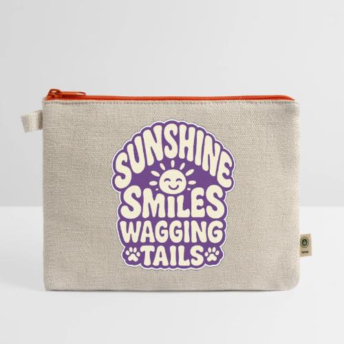 Sunshine Smiles Wagging Tails - Hemp Carry All Pouch