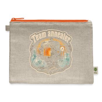 Glass Blowing Team Annealer - Hemp Carry All Pouch - natural/orange - Front