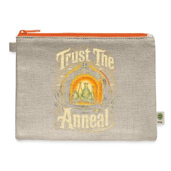 Glass Blowing Trust The Anneal - Hemp Carry All Pouch - natural/orange - Front