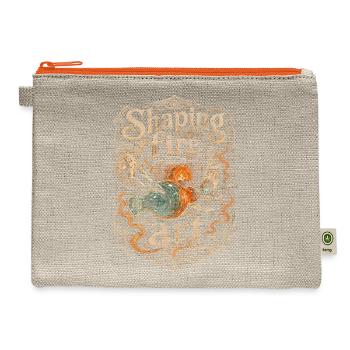 Glass Blowing Shaping Fire Into Art - Hemp Carry All Pouch - natural/orange - Front