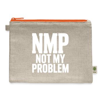 NMP Not My Problem - Hemp Carry All Pouch - natural/orange - Front