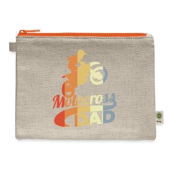 Motocross Papa - Hemp Carry All Pouch - natural/orange - Front