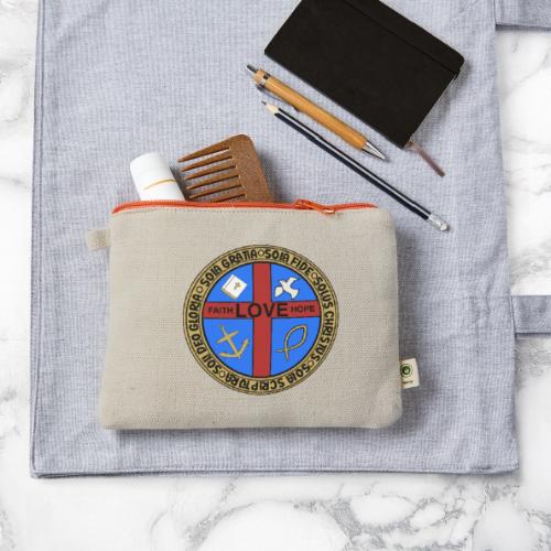 Five Solas Faith Hope Love Shirt–Christian Symbols - Hemp Carry All Pouch