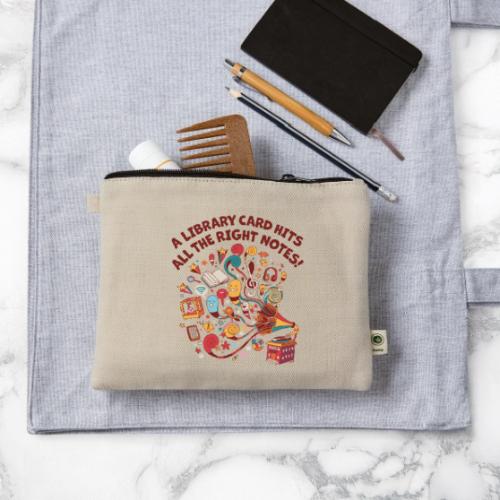 A Library Card Hits All the Right Notes - Hemp Carry All Pouch