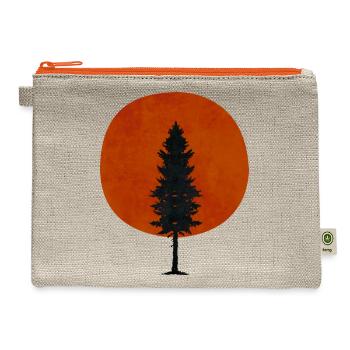 nature pine tree - Hemp Carry All Pouch - natural/orange - Front