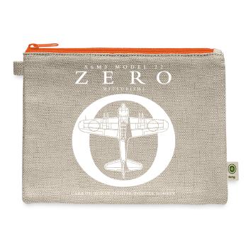 Mitsubishi Zero Banzai - Hemp Carry All Pouch - natural/orange - Front