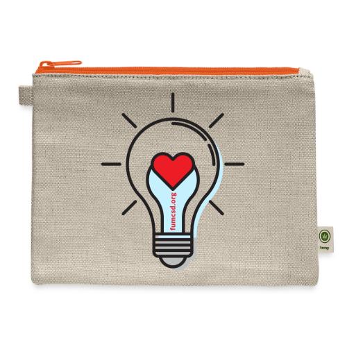 FUMCSD Heart Light Bulb - Hemp Carry All Pouch
