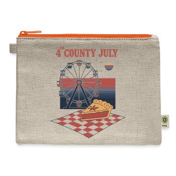 Retro 4th of July County Fair - Hemp Carry All Pouch - natural/orange - Front