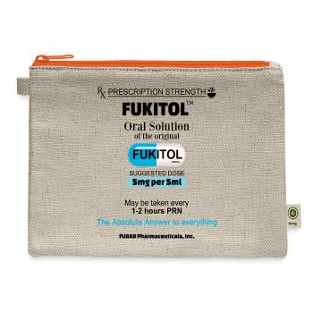Fukitol Oral Solution Prescription Strength - Hemp Carry All Pouch - natural/orange - Front