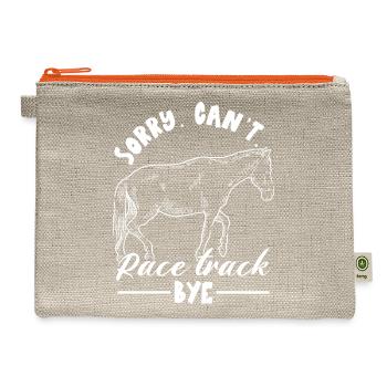 Horse Design - Hemp Carry All Pouch - natural/orange - Front