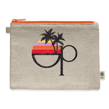 Ocean Pacific OP Vintage Distressed 80s Eighties - Hemp Carry All Pouch - natural/orange - Front