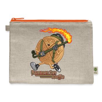 Flammen Der Waffle Trooper - Hemp Carry All Pouch - natural/orange - Front