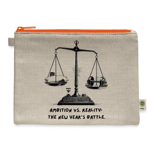 Ambition vs. Reality T-Shirt, Mug, & Leggings - Hemp Carry All Pouch