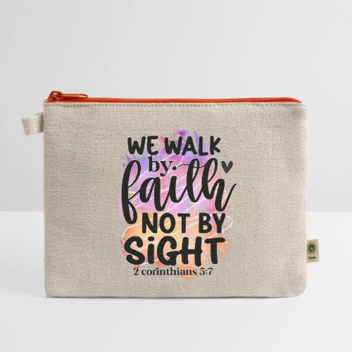 Harmony Collection - We Walk by Faith not by Sight - Hemp Carry All Pouch