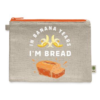 Banana Bread Baked Goods - Hemp Carry All Pouch - natural/orange - Front
