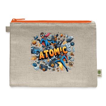 AtomicGlam Threads - Hemp Carry All Pouch - natural/orange - Front