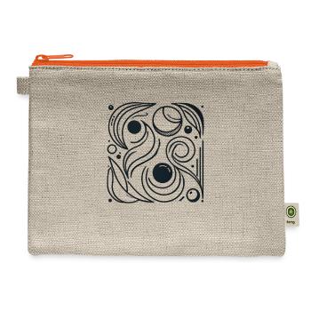 Artistic Minimalism - Hemp Carry All Pouch - natural/orange - Front