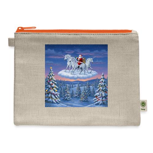 WinterHarbor Snowboat Art Tee - Hemp Carry All Pouch