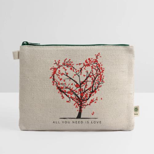 All You Need Is Love - Hemp Carry All Pouch