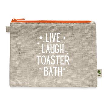 Live Laugh Toaster Bath - Hemp Carry All Pouch - natural/orange - Front