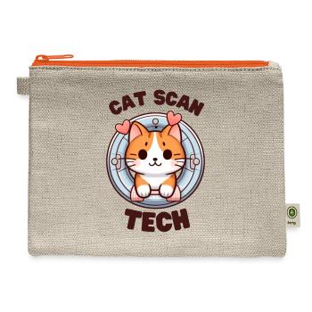 Cat Scan tech - Hemp Carry All Pouch - natural/orange - Front