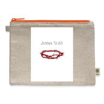 John316 - Hemp Carry All Pouch - natural/orange - Front