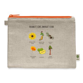 Yosemite’s Core - America’s Flora Art - Hemp Carry All Pouch - natural/orange - Front