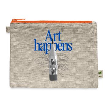 Trinity Flow Minimal Tee - Hemp Carry All Pouch - natural/orange - Front