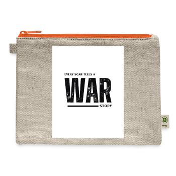 Every Scar Tells a War Story - Hemp Carry All Pouch - natural/orange - Front