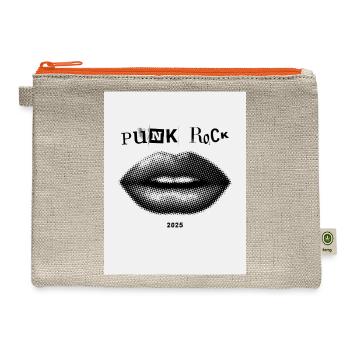 Punk Rock Lips 2025 - Hemp Carry All Pouch - natural/orange - Front