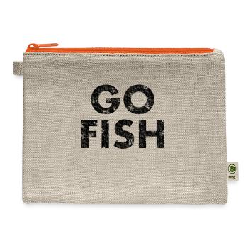 GO FISH - Hemp Carry All Pouch - natural/orange - Front